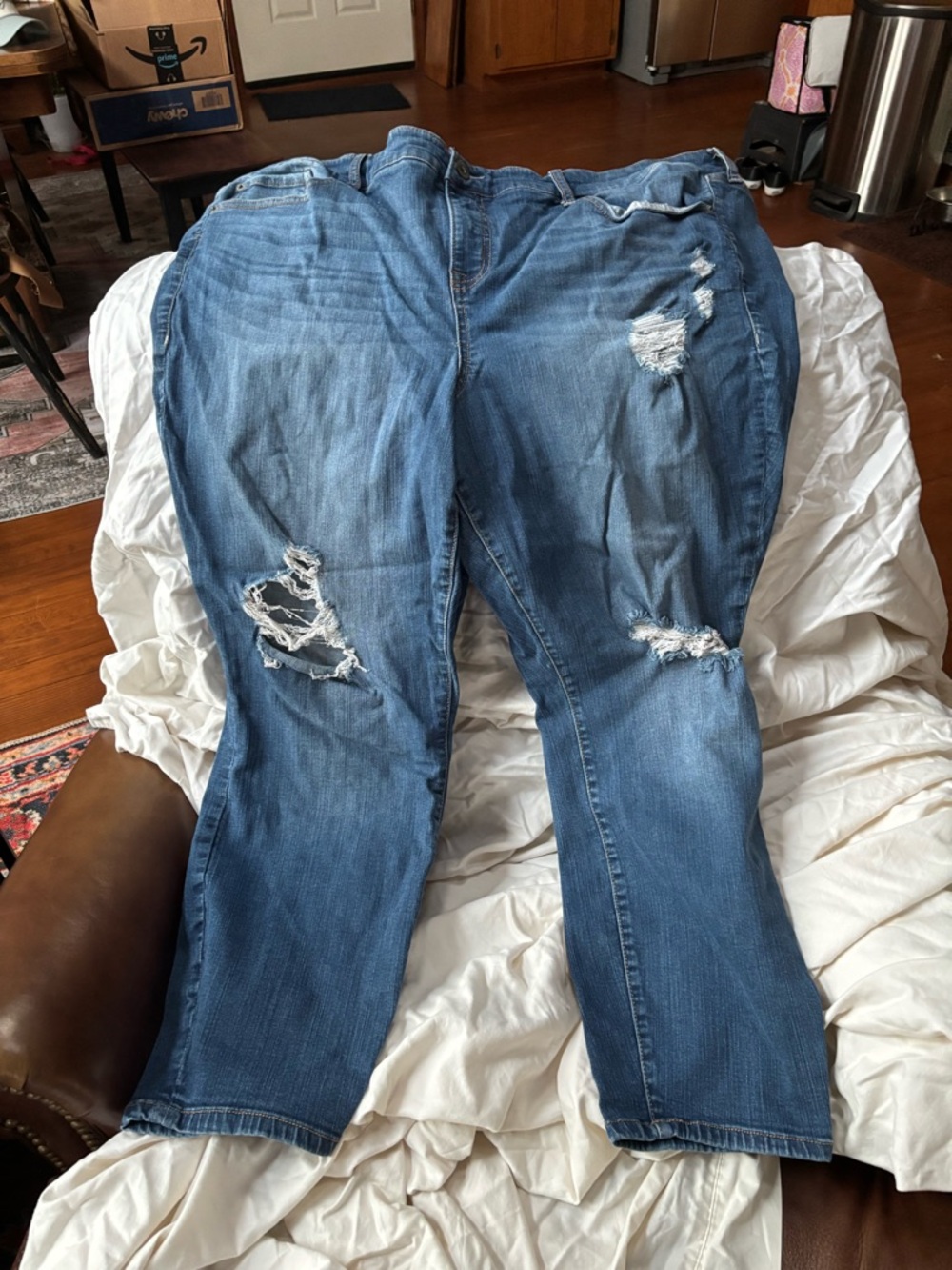 torrid Distressed Boyfriend Jeans - Blue